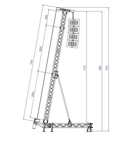 Linha matriz alumínio LED tela torneira treliças orador treliças