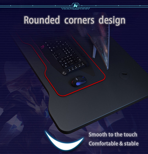 Hot bán k hình Gamer bảng với RGB LED ánh sáng bàn Set mẫu miễn phí Đen Nhà văn phòng máy tính bàn vật liệu kim loại - Product Image 3