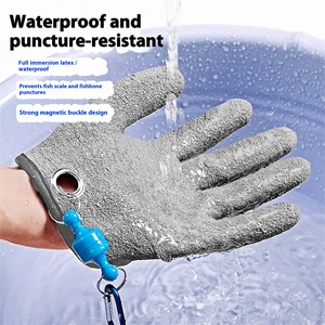 Guantes de Pesca Antideslizantes de Dedo Completo, Resistentes a Cortes, para Protección de Manos, Agarre de Peces, Carpas, Látex, Caza - Product Image 1