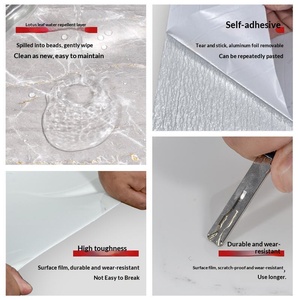 Carta da Parati Moderna Retrò 3D Stereoscopica Autoadesiva Non Tessuta con Motivi Floreali Pastorali, Carta da Parati Adesiva e Rimovibile - Product Image 5