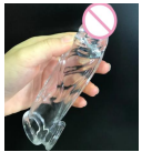 Hot Sale Crystal Kondome sind wieder verwendbare und ausziehbare männliche Penis kondome Adult Sex Toys - Product Image 5