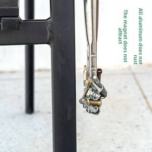 Set Artistico Moderno <span class=keywords><strong>da</strong></span> Giardino <span class=keywords><strong>in</strong></span> <span class=keywords><strong>Legno</strong></span> e Alluminio per Esterni Impermeabile Anti-Corrosione con Protezione Solare Durevole Tavolo e Sedie per 4 Persone 1 Anno - Product Image 4