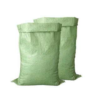 1 sac riz 50kg Suppliers-Sac d'emballage en pp tissé, sachets d'emballage de grains de riz et de farine, couleur blanche, bonne qualité personnalisable