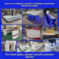 Exhibidor de Estante de Forma Irregular, Mesa de Arena, Mueble Isla, Exhibidor Circular Lacado, Vitrina Iluminada