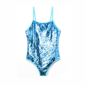 Costume da bagno lucido per bambini e sirena Flash con Set Bikini metallizzato - Product Image 2