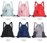 Sac à dos à cordon de serrage imperméable et réutilisable, poches latérales en maille, grande capacité pour la salle de sport, le cyclisme, la natation, la randonnée, les voyages