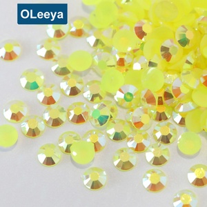 Prix d'usine Plus de 50 couleurs Strass en résine plat AB Siam de 6 mm non thermocollants pour la décoration d'ongles - Product Image 4