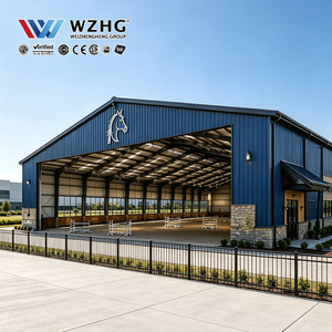 Arena Ecuestre de Acero de Alta Resistencia para Fábricas y Construcción, con Configuración de Ejercicio Cubierta de un Lado Abierto, para Inversionistas Agrícolas - Product Image 1