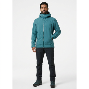 Waterproof Canvas <b>Stand</b> Hooded Vintage Jacket Men Windbreaker Outdoor Softshell Raincoat Custom Manufacture Keep Warmth Front - Product Image 1