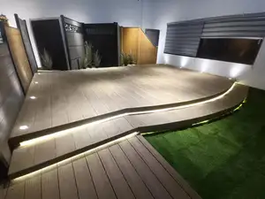 Ngoài trời Chống UV gỗ không thấm nước phong cách sàn Polyurethane sàn PU bọt decking miễn phí bảng cảm ứng