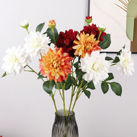 Bunga Dahlia Buatan Berbatang Panjang Warna-warni, Dahlia Sutra, Rangkaian Bunga Dalam Ruangan, Dekorasi Fotografi Pernikahan Arti