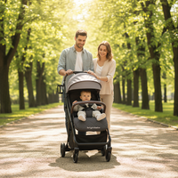 Poussette compacte et légère Brightbebe pour bébés, pliable d'une seule main, pour nourrissons et tout-petits de 1 à 3 ans, idéale pour les voyages en avion