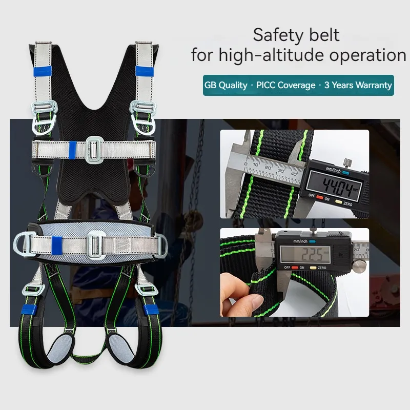 Équipement d'escalade de travail en plein air Protection personnelle Anti-chute Harnais de sécurité complet à cinq points