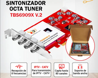TBS 6909-X DVB-S2 carte de démodulation de fréquence PCIe HD carte récepteur TV numérique carte réseau d'acquisition
