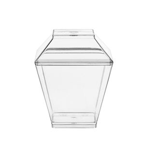 Vasos Desechables para Mousse de 2oz, Forma Trapezoidal, Plástico Transparente, Mini Vasos para Pastel, Postres, Fiestas, Panadería, Marca China - Product Image 2
