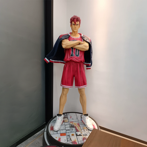 งานปั้นไฟเบอร์กลาสขนาดใหญ่ อนิเมะ Slam Dunk ฮานามิจิ ซากุรางิ และ คาเอเดะ รุคาวะ โมเดลฟิกเกอร์สะสม ขายดีจากโรงงาน - Product Image 5