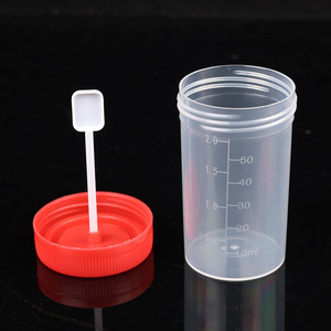Gobelet d'échantillonnage Feiyue 40 ml en plastique transparent avec bouchon à vis gradué pour usage en laboratoire - Product Image 3