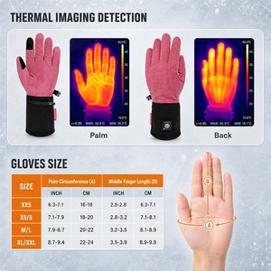 Gants chauffants ultra-fins pour femmes, pour le bureau, le travail sur ordinateur, l'arthrite de <span class=keywords><strong>Raynaud</strong></span>, chauffe-mains électriques, gants chauffants thermiques pour la frappe - Product Image 4
