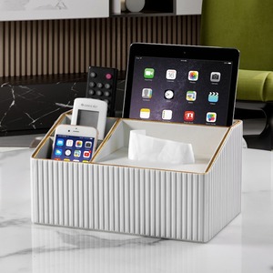 Office Organizer Storage Box Rectangular Multi Functional Desktop Tissue <b>Holder</b> Remote <b>Control</b> Stand Living Room Decorative Box - Product Image 3
