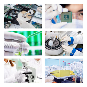 Commercio all'ingrosso bianco privo di polvere 9 pollici guanti di <span class=keywords><strong>Nitrile</strong></span> ISO5 camera bianca classe 100 per elettronica di fabbrica - Product Image 6