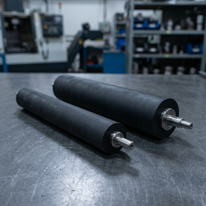 ลูกกลิ้งยาง EPDM PU ซิลิโคน สำหรับอุตสาหกรรมสิ่งทอ ตัวเลือกสแตนเลส/เหล็กอ่อน เส้นผ่านศูนย์กลาง 2000 มม. ความยาวลูกกลิ้ง 1000 มม. ผลิตตามสั่ง - Product Image 2