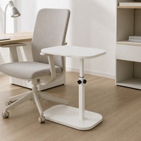 Table élévatrice réglable en gros avec plateau MDF, pliable et mobile, 5 couleurs, structure en acier pour réception, hall d'attente et zone de service