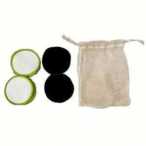 Bolsa de jabón de algodón natural con cordón, bolsa de red de algodón - Product Image 3