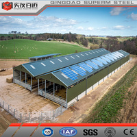 Fournisseur de la Chine Structure en acier léger préfsbriqué ferme moutons hangar à bétail grange avec un bon prix