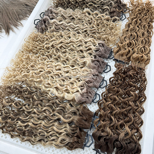 Extensioni di Capelli Umani Ricci Grado 12A Remy Grezzi Senza Cuciture Ultra Leggeri con Estremità Spesse Genius Weft - Product Image 4