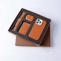 Étui pour écouteurs Pro en cuir véritable à motif croisé avec porte-cartes magnétique intégré, design de luxe, antichoc