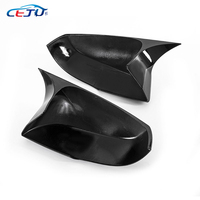Coque de rétroviseur de voiture noir brillant en fibre de carbone pour Toyota Highlander 2019-2023