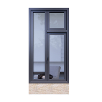 Fenêtre à battant en aluminium et verre, anti-âge, résistante à la corrosion, coupe-vent, étanche, facile à utiliser, pour couloir - Vente en gros à prix réduit