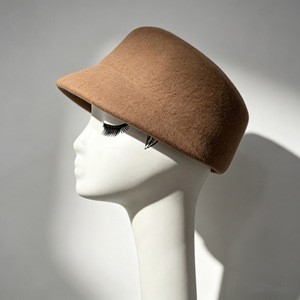 Sombrero de Pescador Plano de Fieltro de Lana de Lujo Estilo Francés Otoño Invierno 2026 para Mujer - Product Image 1