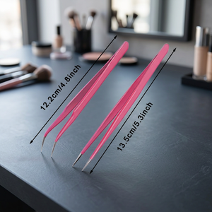Pince à épiler pour extensions de cils en acier inoxydable super solide de qualité durable, à pointe fine et lisse, marque privée, vente en gros - Product Image 5