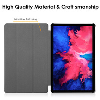 Étui de protection rigide en PC pour tablette Lenovo Tab Pad P11/M10 FHD Plus/M10 HD2e génération avec fonction veille/réveil automatique et support pliable à trois volets, design dessin animé