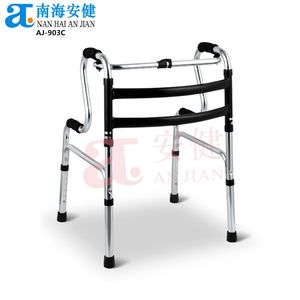 Soins du AJ-903C utilisé Portable bariatrique universel robuste rétractable anti-dérapant Deluxe pliant marcheur aides à la marche - Product Image 1