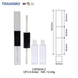 Tube de rouge à lèvres liquide double extrémité personnalisé, 7 ml*2, tubes carrés pour gloss à lèvres, gloss à lèvres en marque privée, tube - Product Image 2