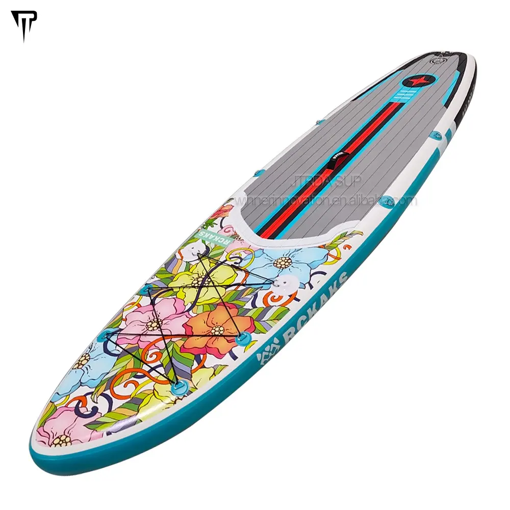 JTRDA 11' OEM hot sell Inflatable standing paddle board surfing Surfboard water yoga support board sup paddle board