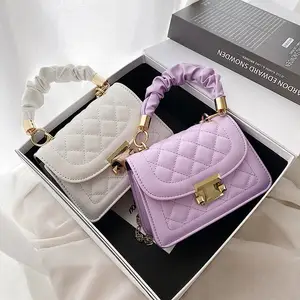 Bolsa de couro genuíno para mulheres, bolsa feminina luxuosa feita em couro legítimo, com logo