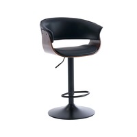 Chaise de bar pivotante moderne en bois massif et métal avec un design durable pour la cuisine, la salle à manger, l'usage commercial