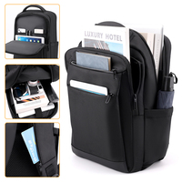 Sac à dos simple pour ordinateur portable pour hommes Sac de voyage d'affaires multifonctionnel Oxford Sac étanche