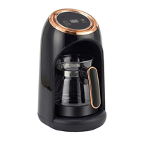 Cafetière turque avec écran tactile numérique, pot à café en acier inoxydable et verre, système d'alerte sonore pour café et lait, 300/500ML