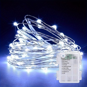 Wasserdichte LED-Lichterkette für den Außenbereich, 5M 10M Kupferdraht, 8 Modi, Timer, batteriebetrieben, Weihnachtsbeleuchtung, IP65 - Product Image 2