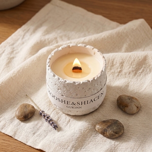 Cold Mountain Style Scented <b>Candle</b> Natural Soy Wax Wooden Wick Relaxing Aromatherapy <b>Candle</b> For Home Decor Gift - Product Image 1