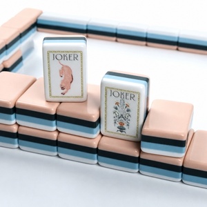 Juego de Mahjong americano de acrílico de cuatro capas con bloques de color White Lotus, juego de ajedrez y cartas para el hogar, ocio y entretenimiento. - Product Image 1