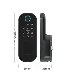 无线家庭安全ttlock应用射频识别12伏防水智能指纹电动数字智能图雅轮圈锁