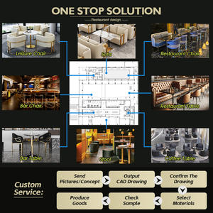 Mesa de comedor de <span class=keywords><strong>restaurante</strong></span> de lujo QIANCHENG, fabricación moderna redonda, juego de comedor interior blanco chapado en oro, muebles de <span class=keywords><strong>Restaurante</strong></span> - Product Image 5