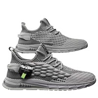 Nouvelles baskets tendance pour hommes, décontractées, sportives, à lacets, en maille souple et respirante, style Coconut, polyvalentes, grandes tailles, noires