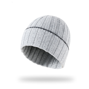 Bonnet en laine 100% pour adulte, bonnet en laine tricoté chaud pour l'automne et l'hiver, bonnet en laine polyvalent - Product Image 1