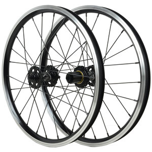 Roues de vélo en alliage BOBY 6061-T6 de 20 pouces, 406 20*1-3/8, frein à disque à 6 goujons, 6 griffes, 4 roulements, frein en V, avant/arrière - Product Image 1